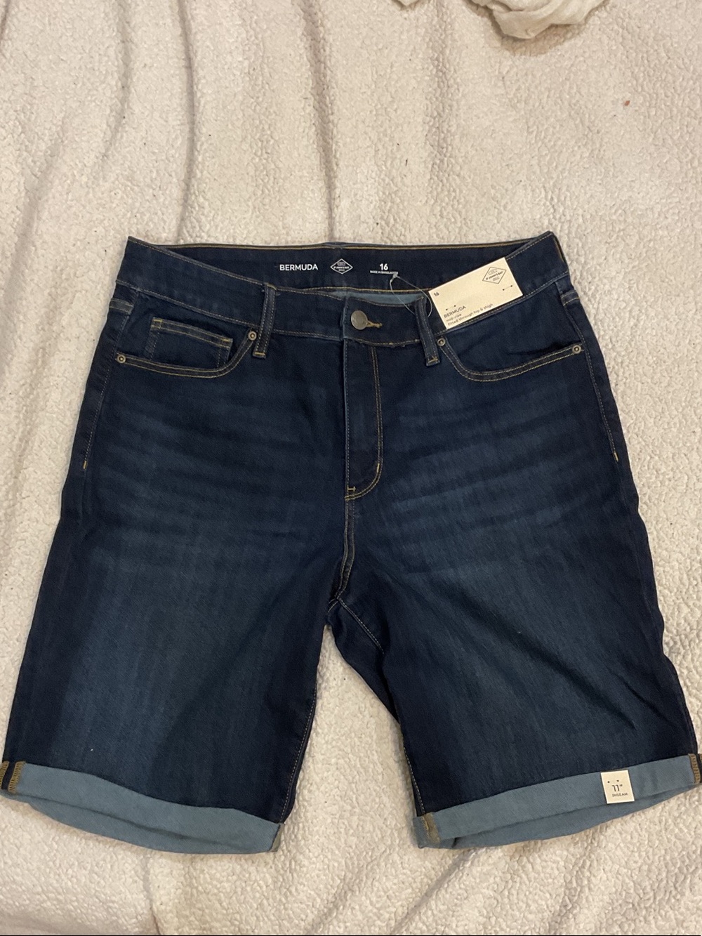 St. John’s Bay Indigo Denim Bermuda Shorts Easy, Flattering, Weekend‑Perfect  16